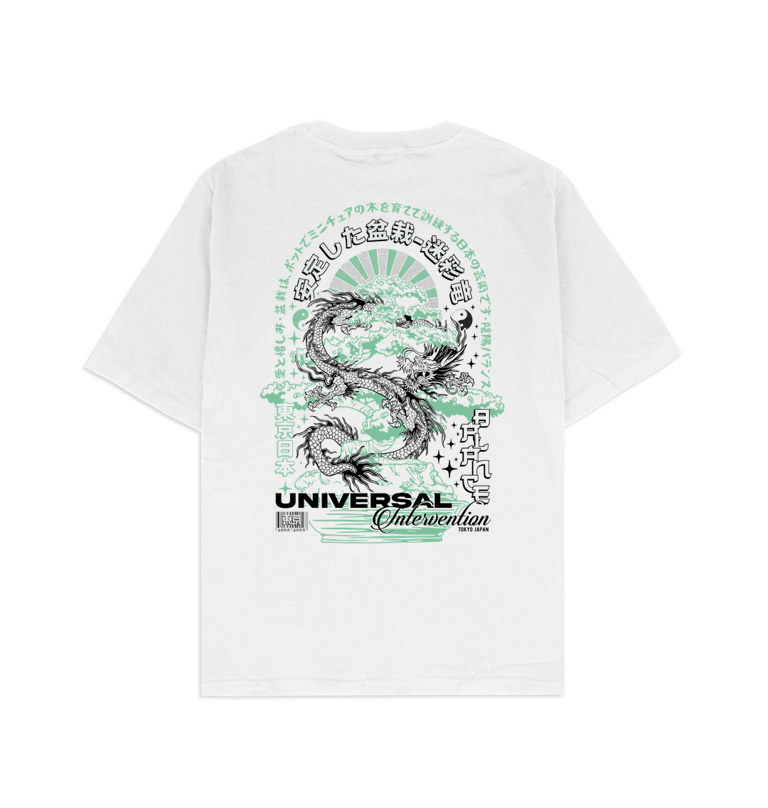 Universal Intervention White Front and Black Print