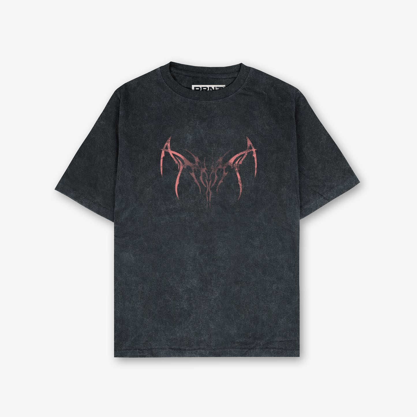 Cosmic Front And Back Print Washed T-Shirt