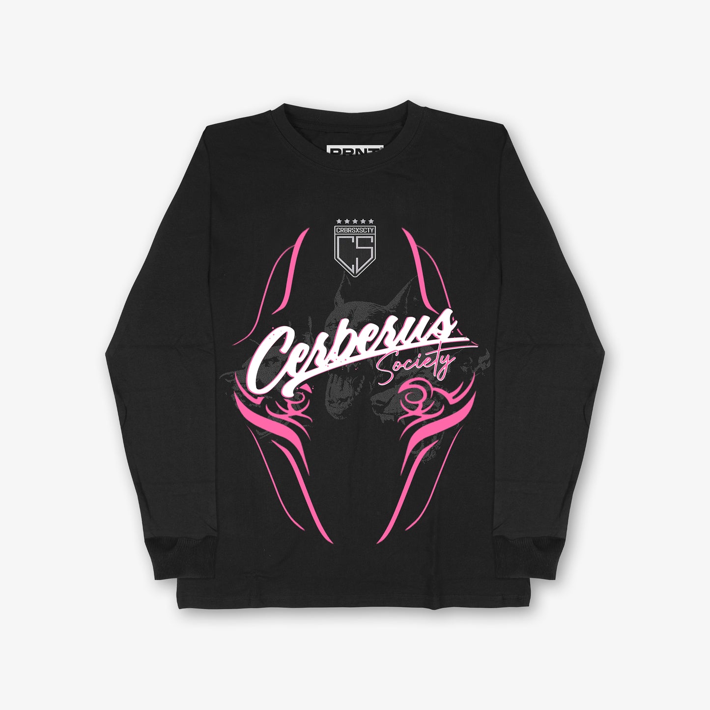 Cerberus Keeper Front And Back Print Longsleeve T-Shirt