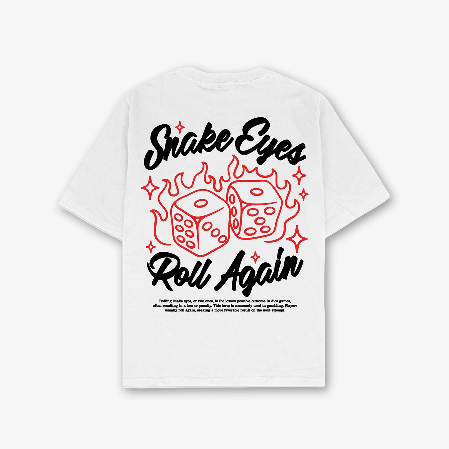 Snake Eyes Front And Back Print Oversized T-Shirt