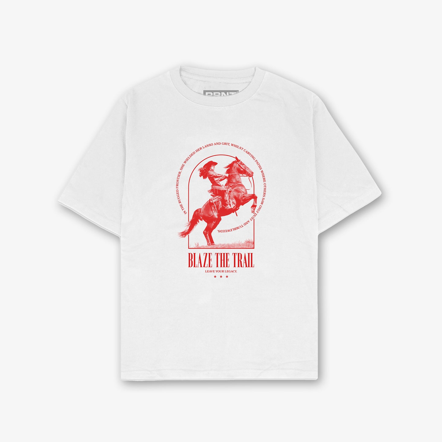 Blaze The Trail Front Print Relaxed T-Shirt