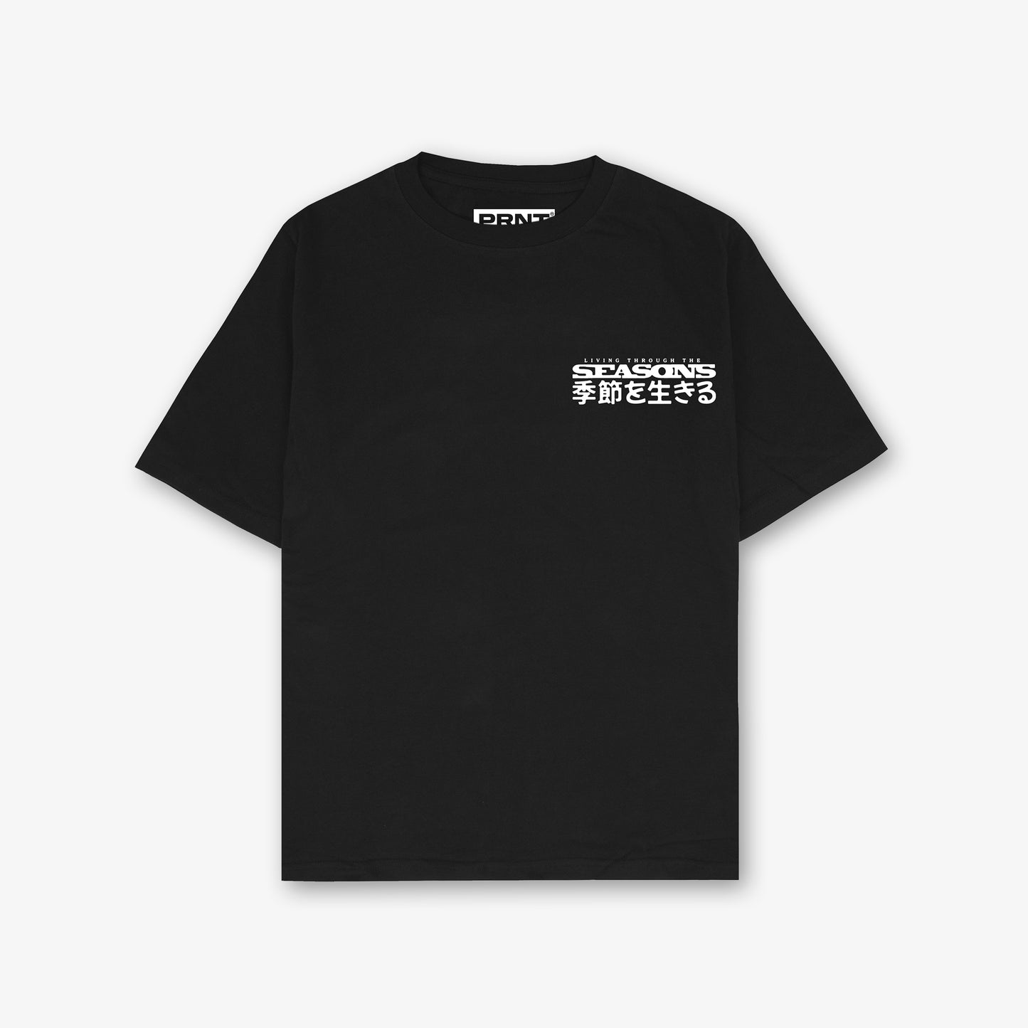 Seasons Front And Back Print Oversized T-Shirt