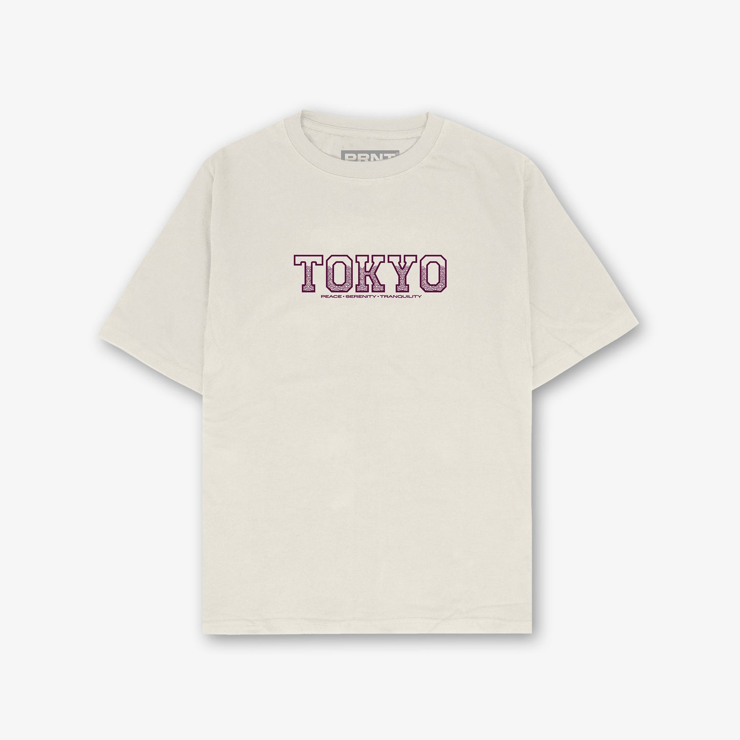 Tokyo Crane Front And Back Print Washed T-Shirt