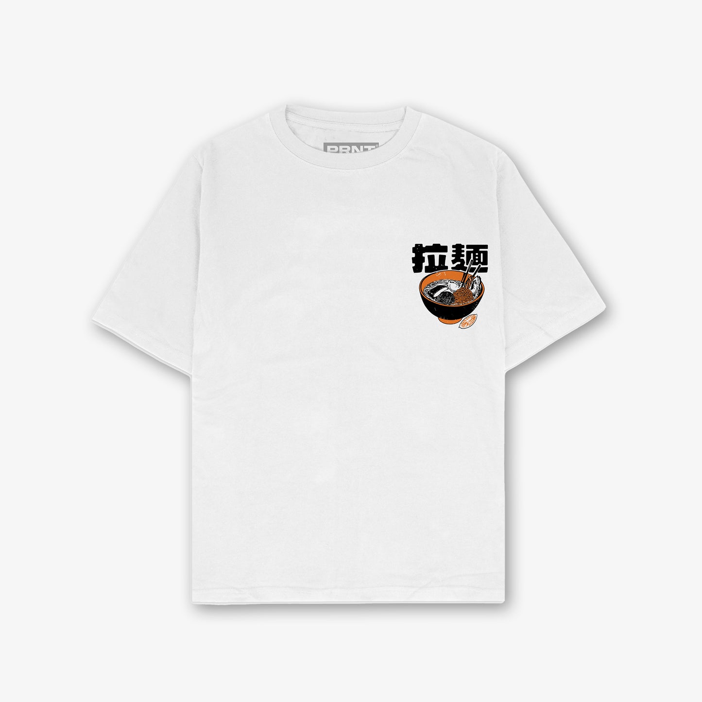 Ramen Woodblock Front And Back Print Relaxed T-Shirt