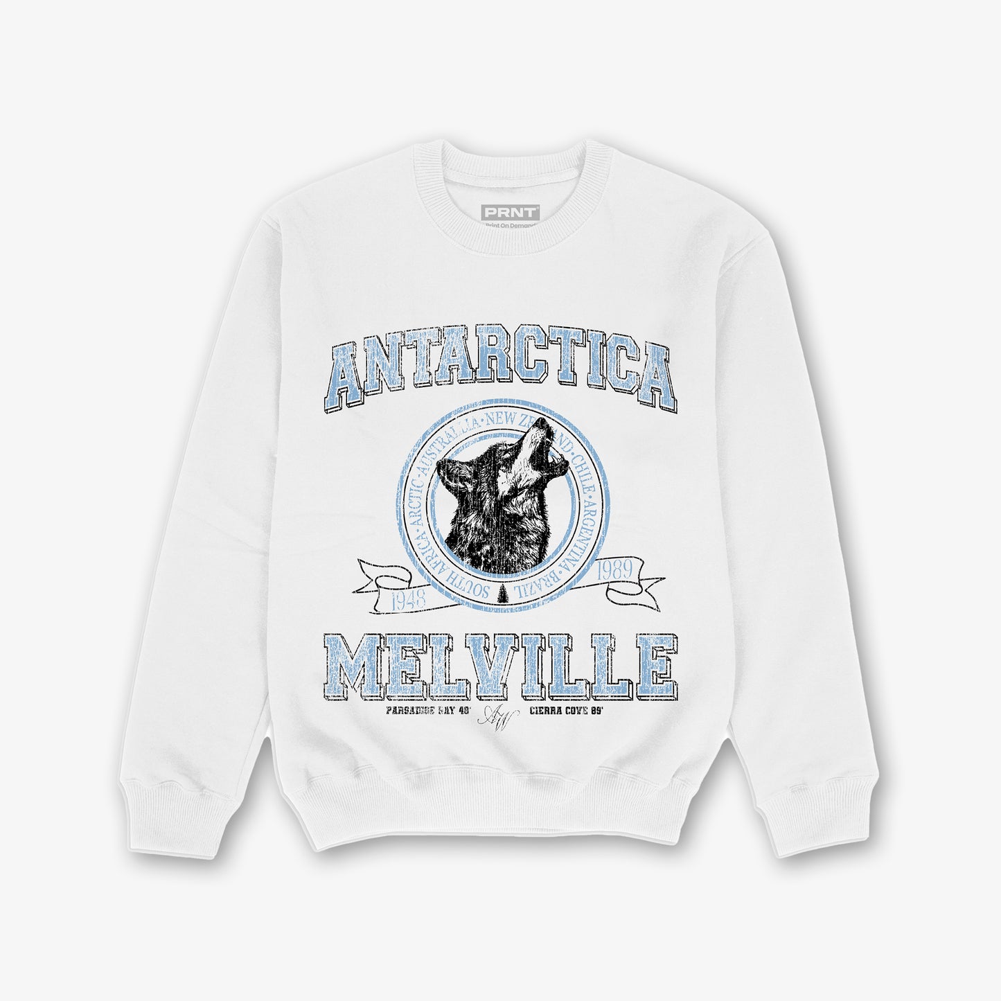Antarctica Melville Front Print Classic Sweatshirt