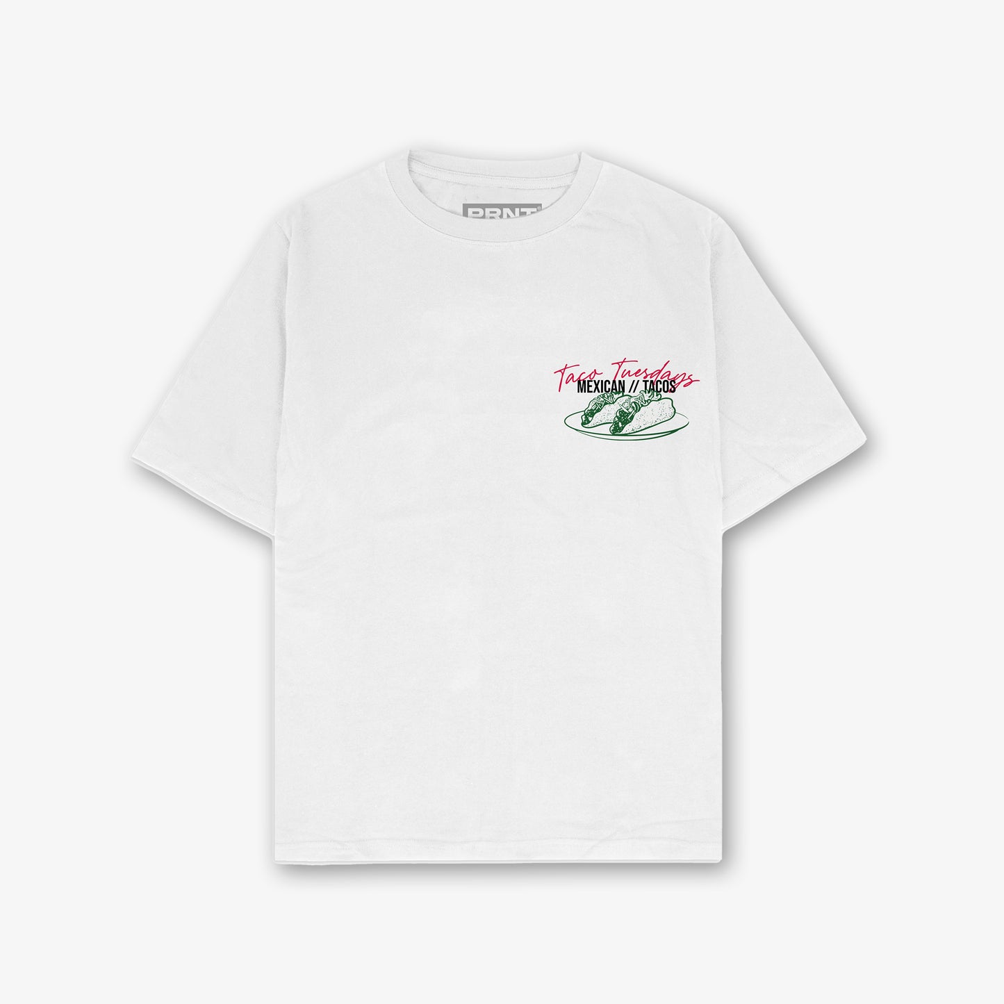 Taco Tuesdays Front And Back Print Oversized T-Shirt