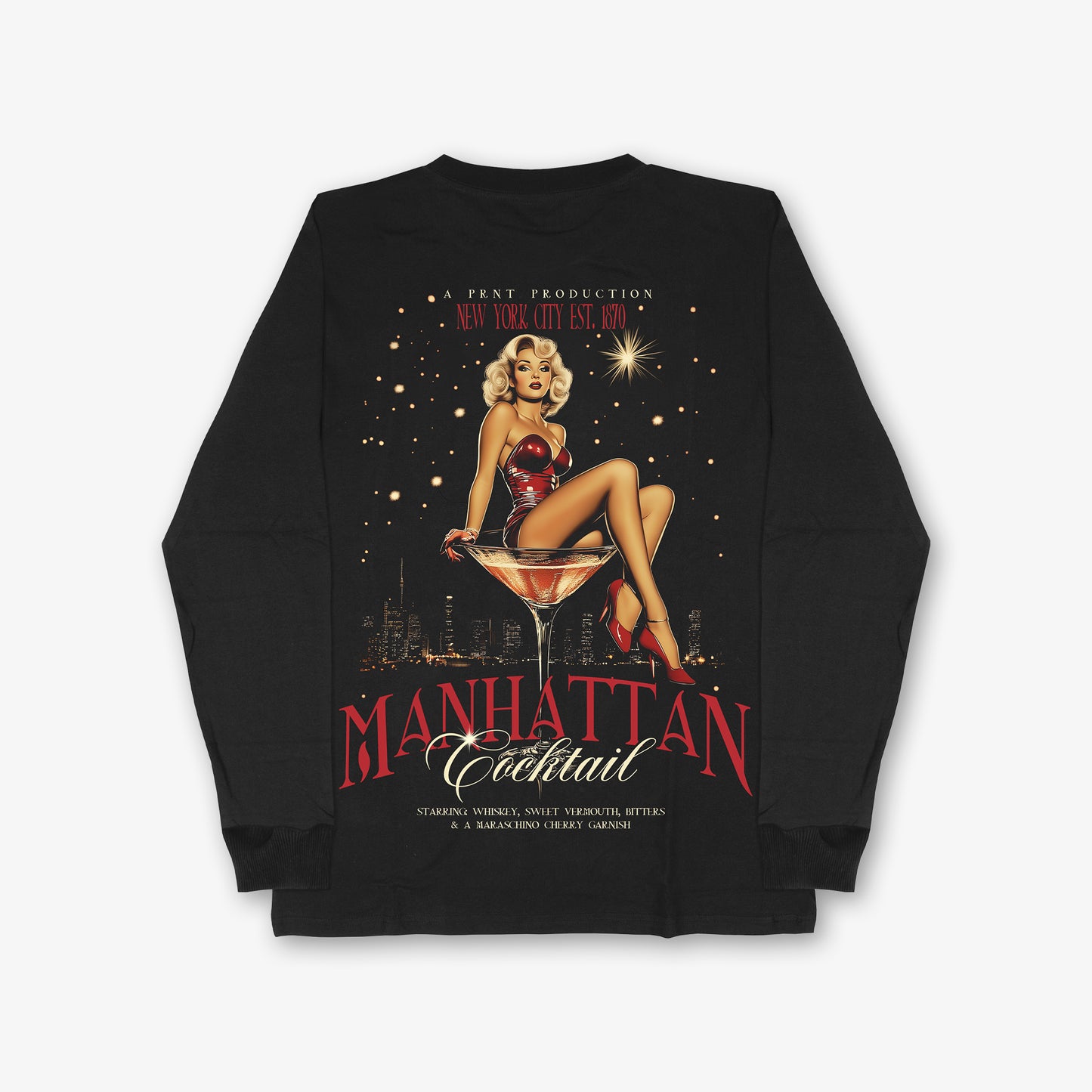 Manhattan Front And Back Print Long Sleeve T-shirt