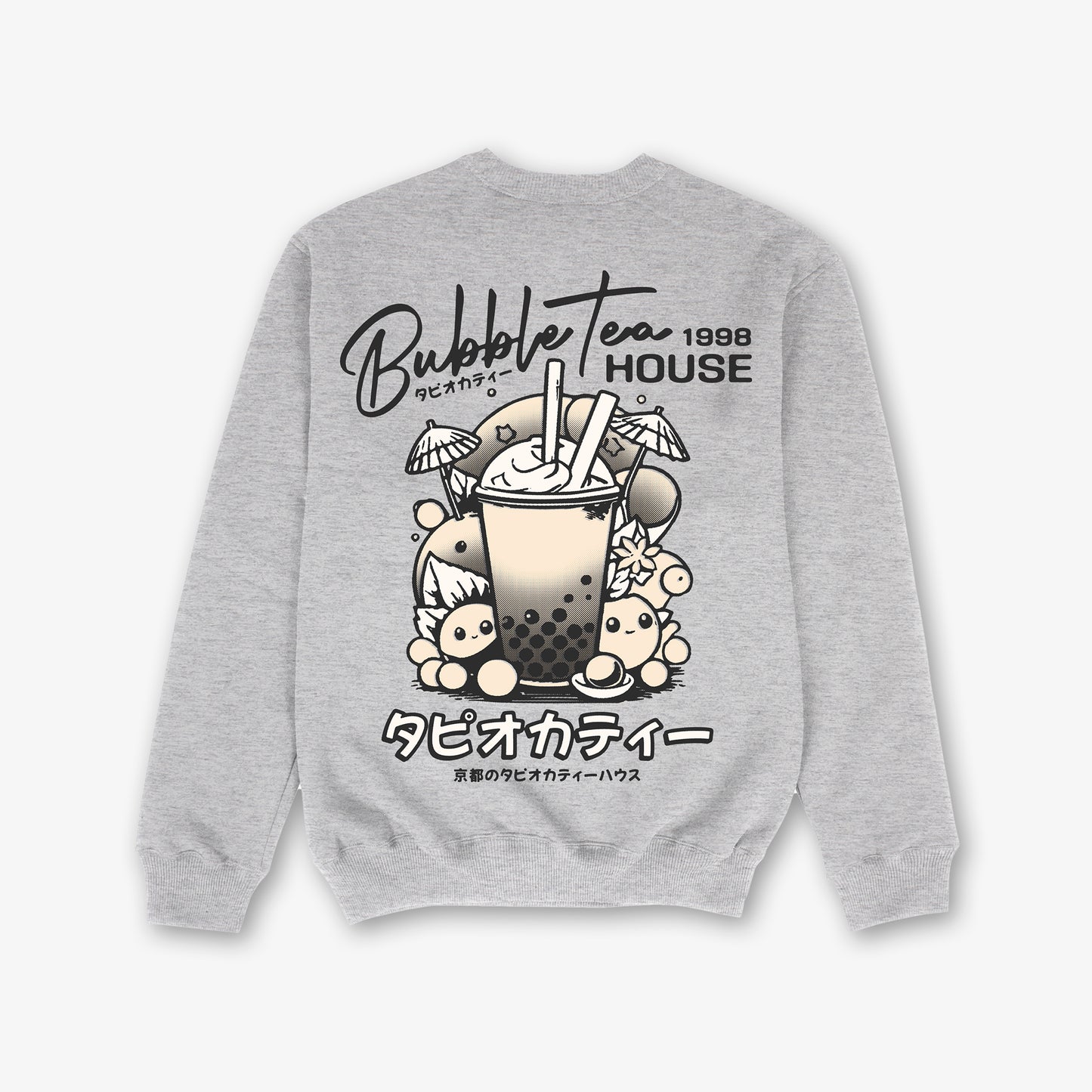 Bubble Tea House Front And Back Print Sweatshirt