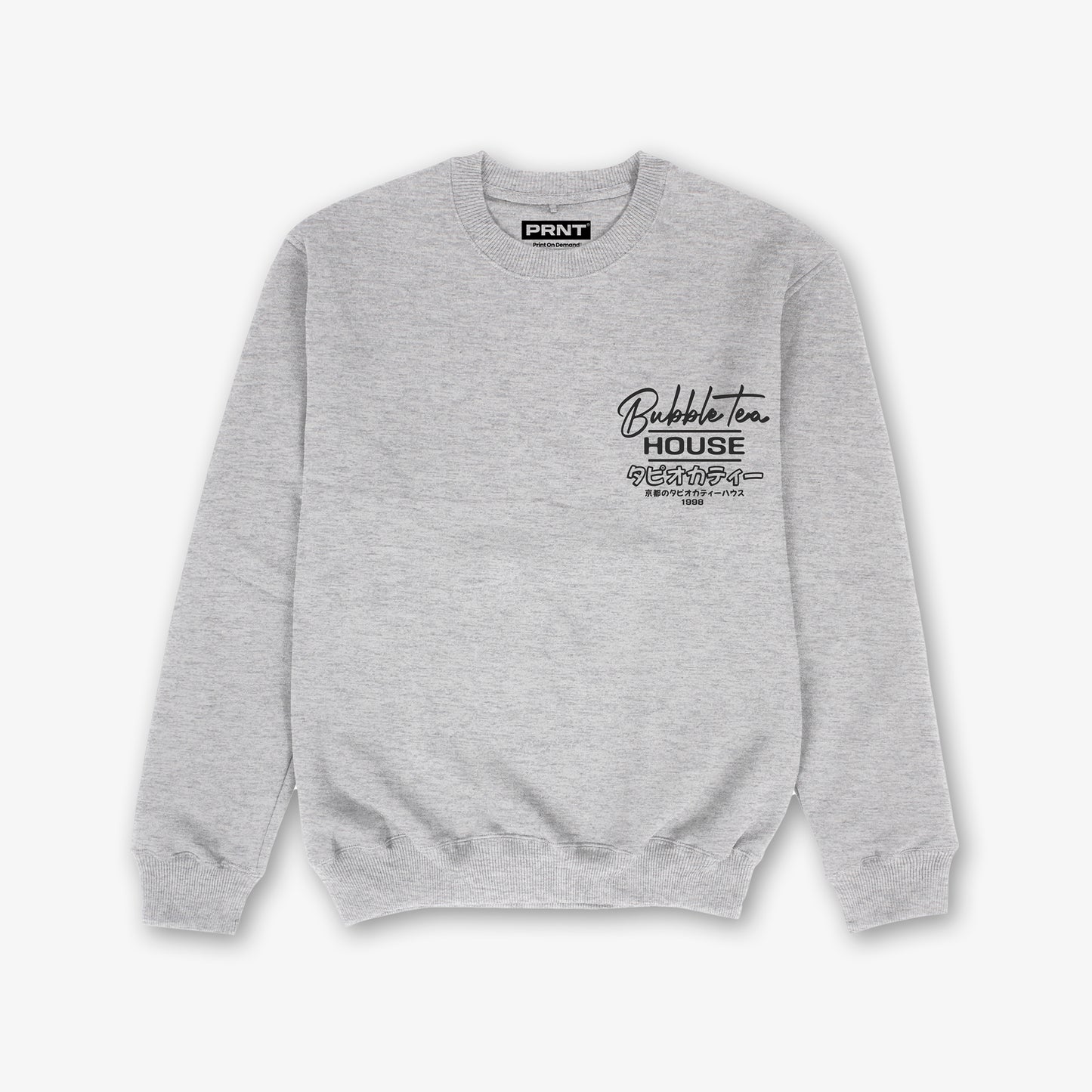 Bubble Tea House Front And Back Print Sweatshirt