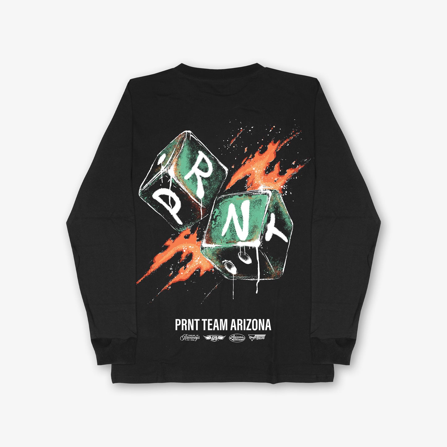 Arizona Dice Front And Back Print Long Sleeve T-shirt