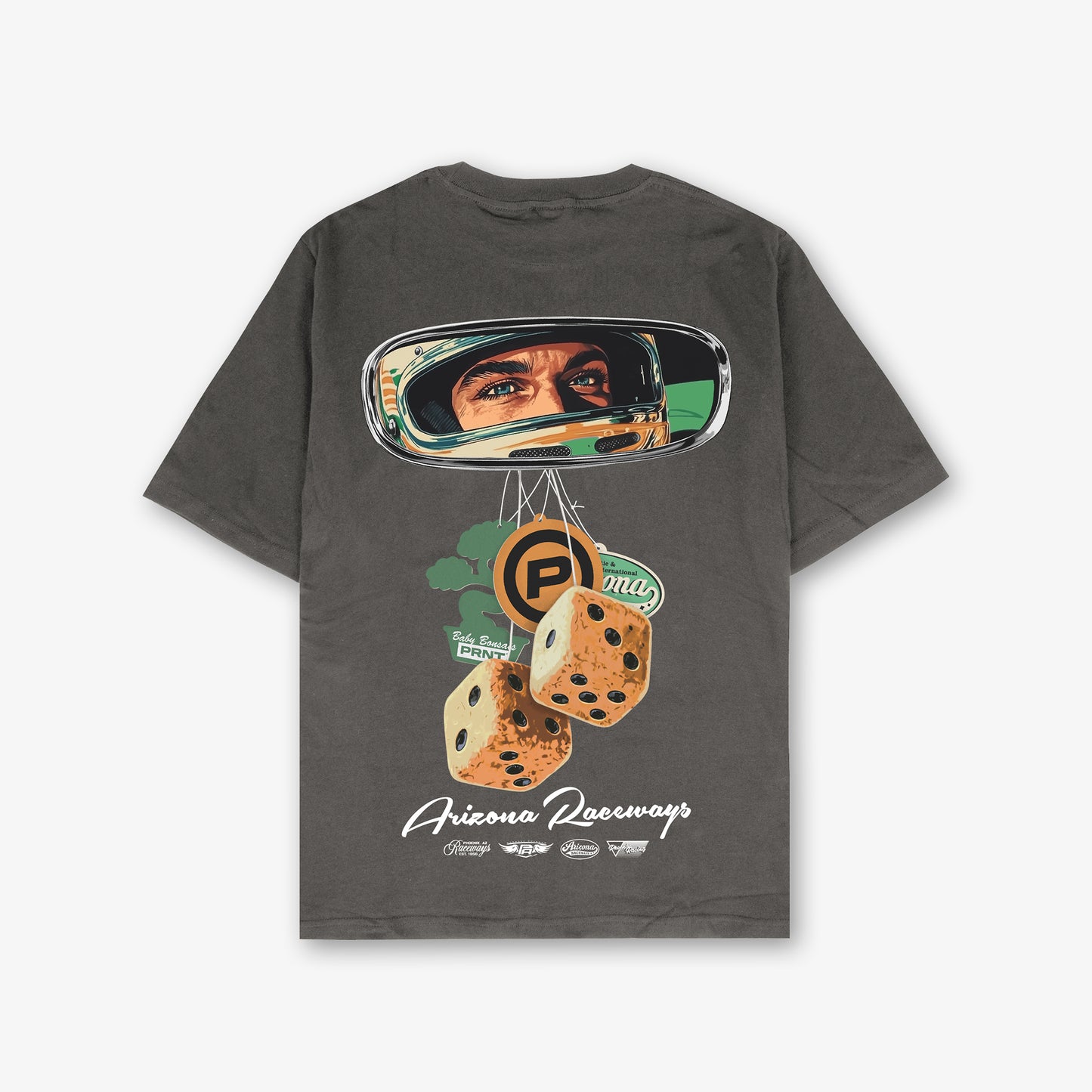 Arizona Mirror Front And Back Print Washed T-shirt