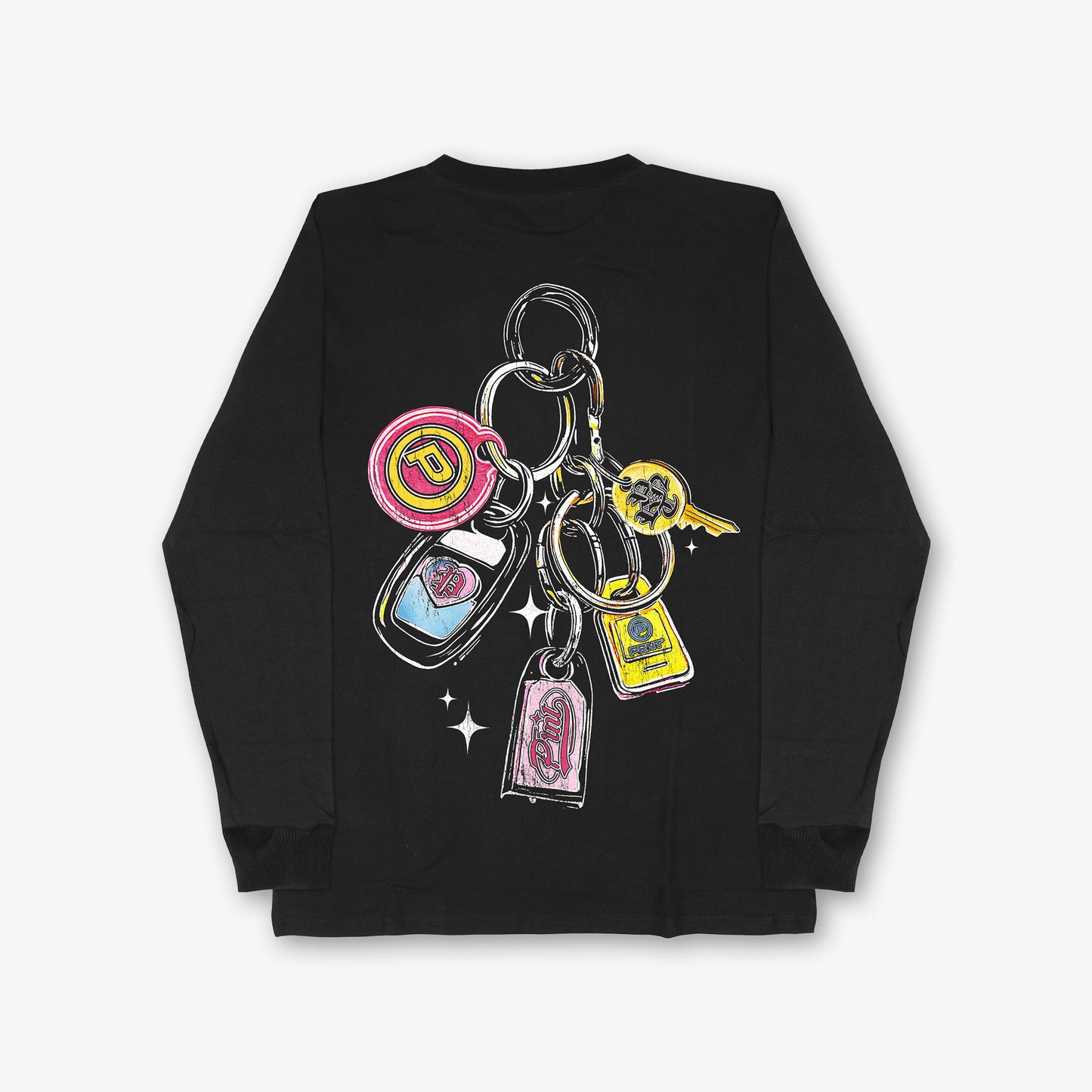 Prnt Car Keys Front And Back Print Long Sleeve T-shirt