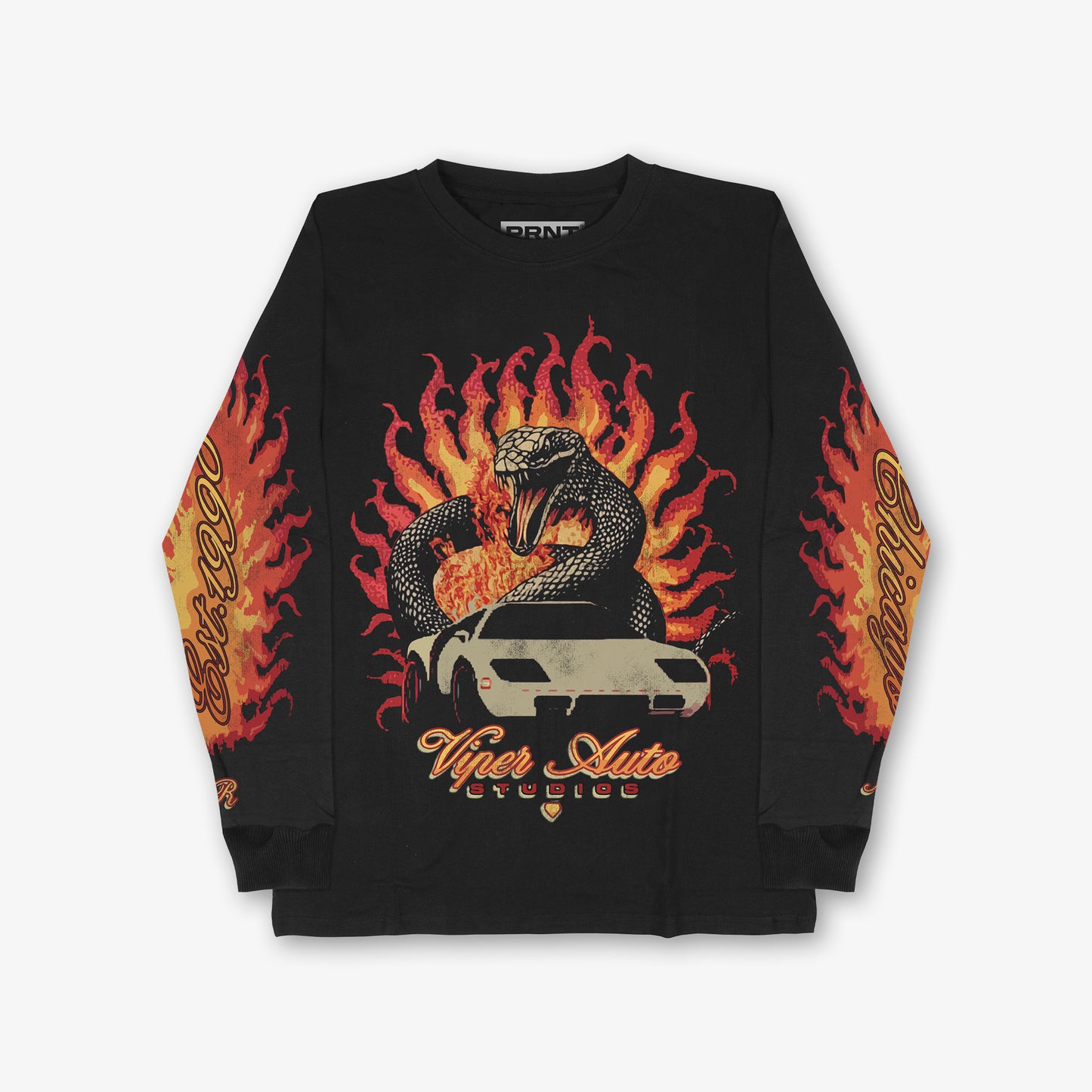 Viper Auto Front And Sleeves Print Long Sleeve T-shirt