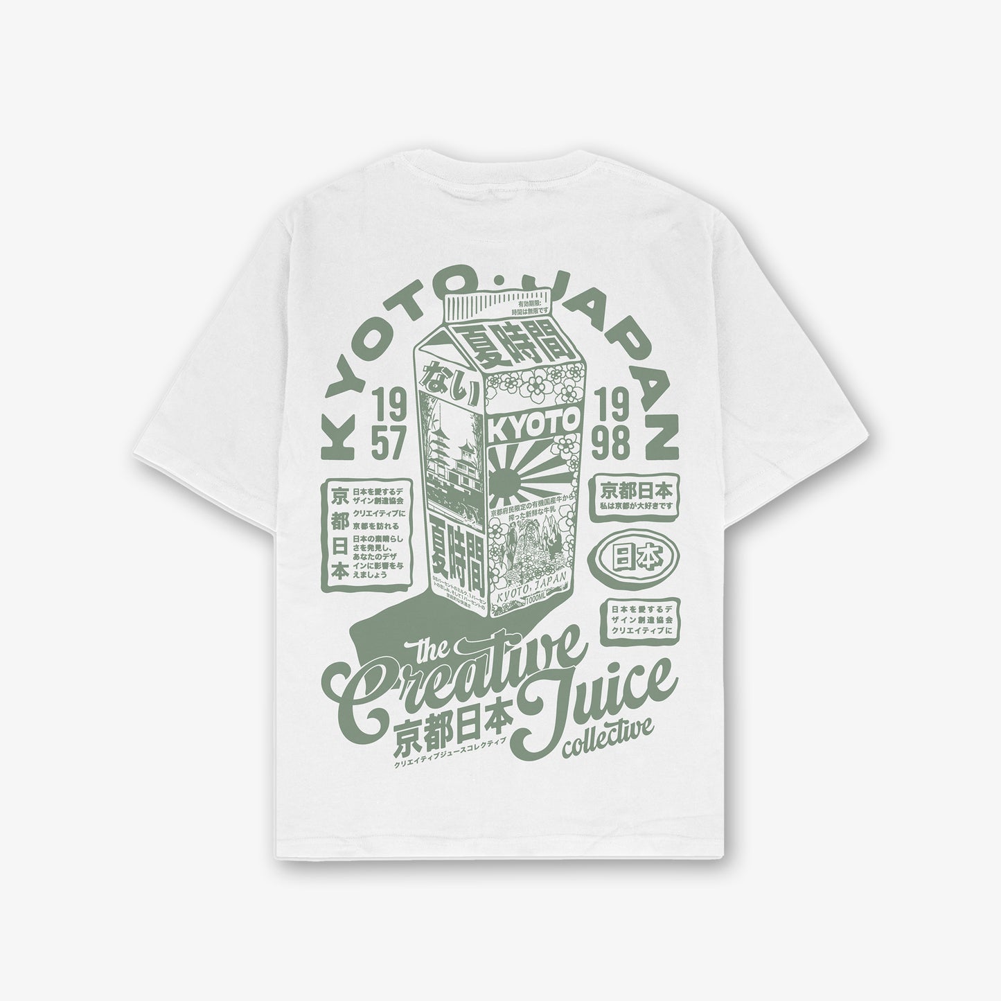 Creative Juice Front Print And Back Print Oversized T-Shirt