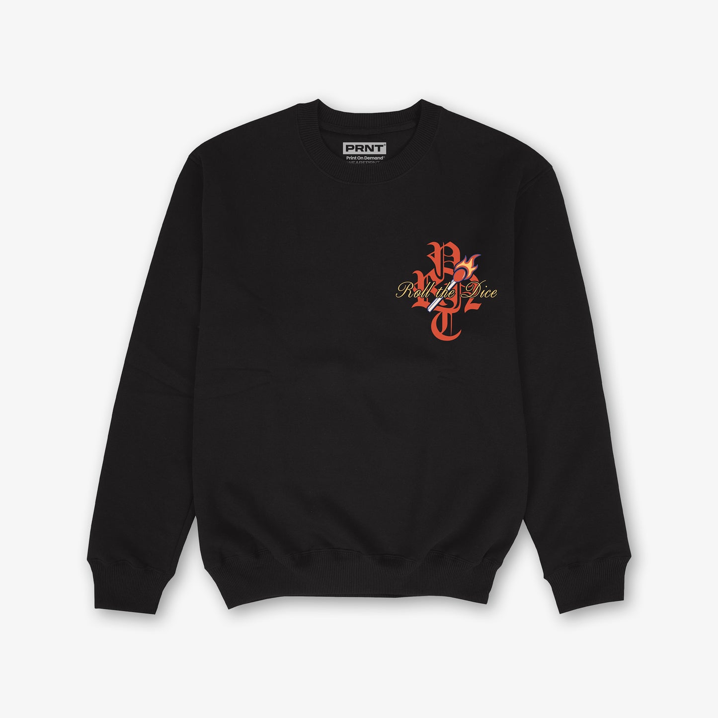 Roll The Dice Cartoon Front Print And Back Print Sweatshirt