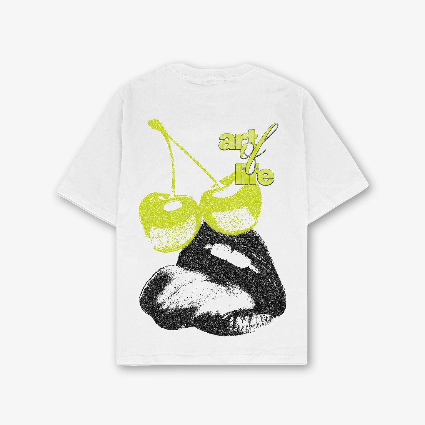 Aol Cherry Front Print And Back Print Oversized T-Shirt