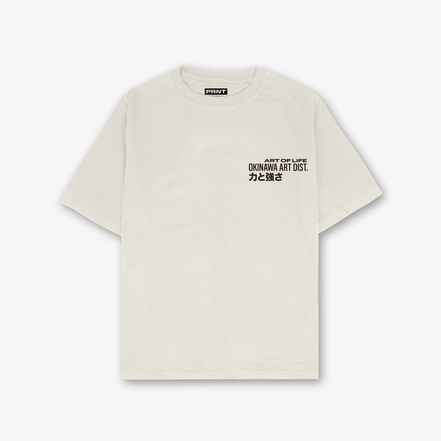 Okinawa Art Front Print And Back Print Washed T-Shirt