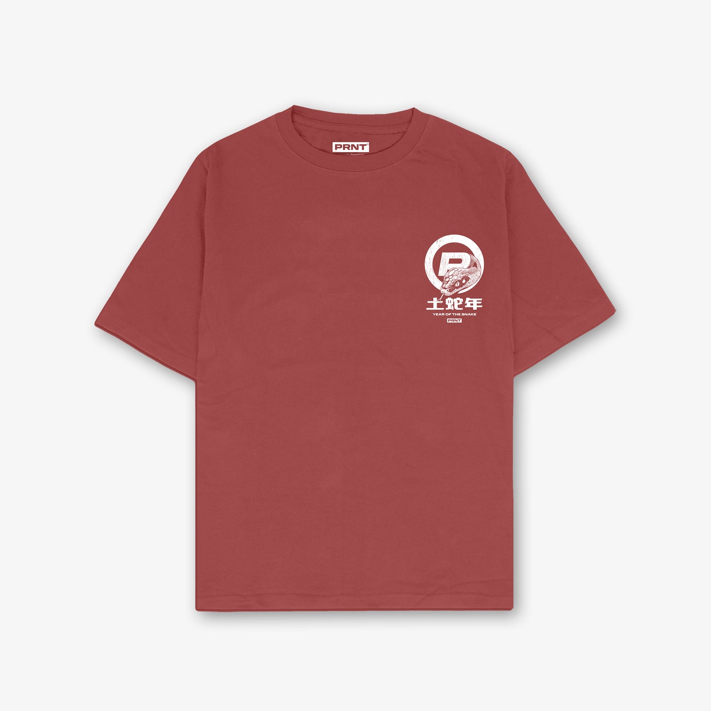 Cny Classic Front Print And Back Print Washed T-Shirt