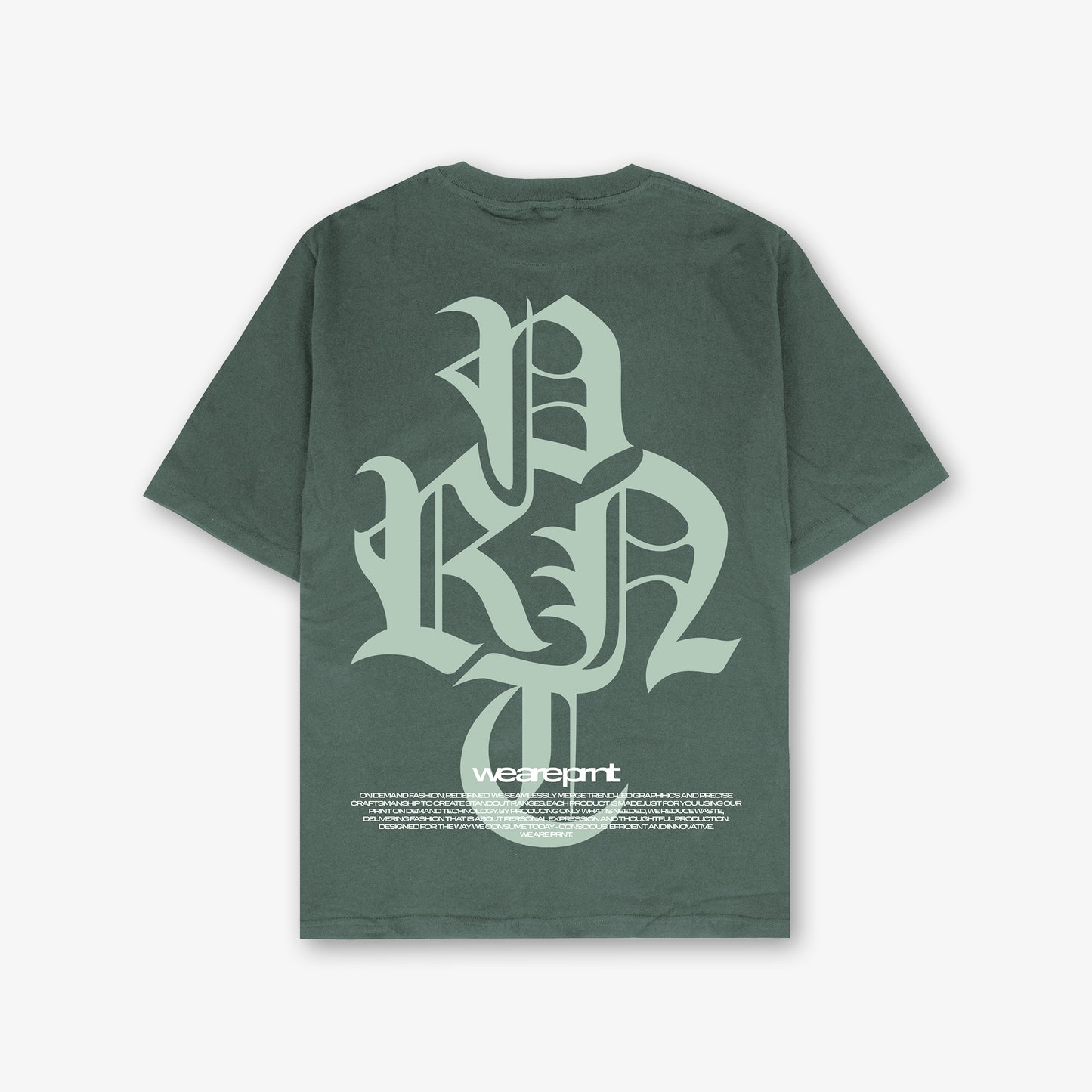 Prnt Green Front Print And Back Print