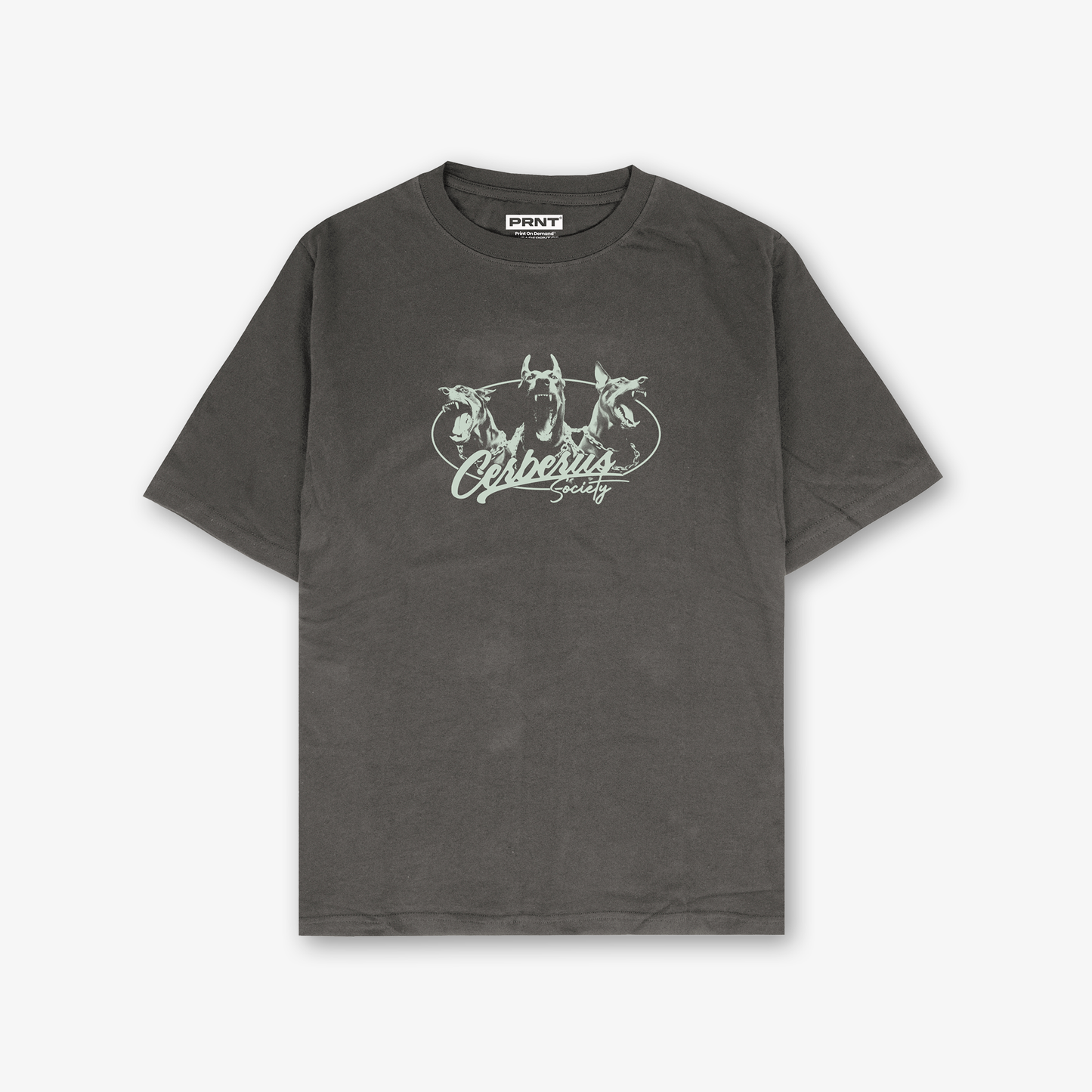 Built To Watch T-Shirt In Chacoal Overdye