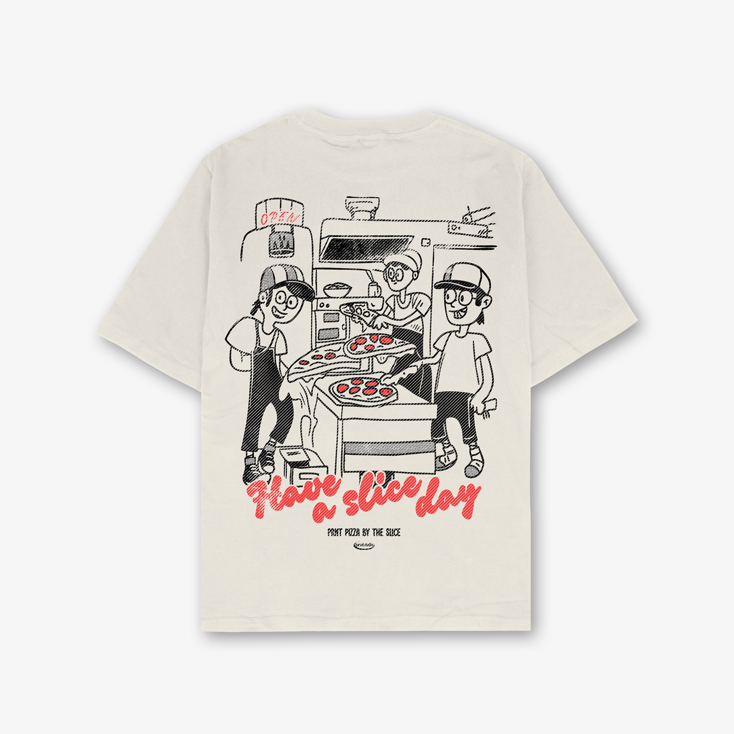 Slice Day T-Shirt In Ecru Overdye