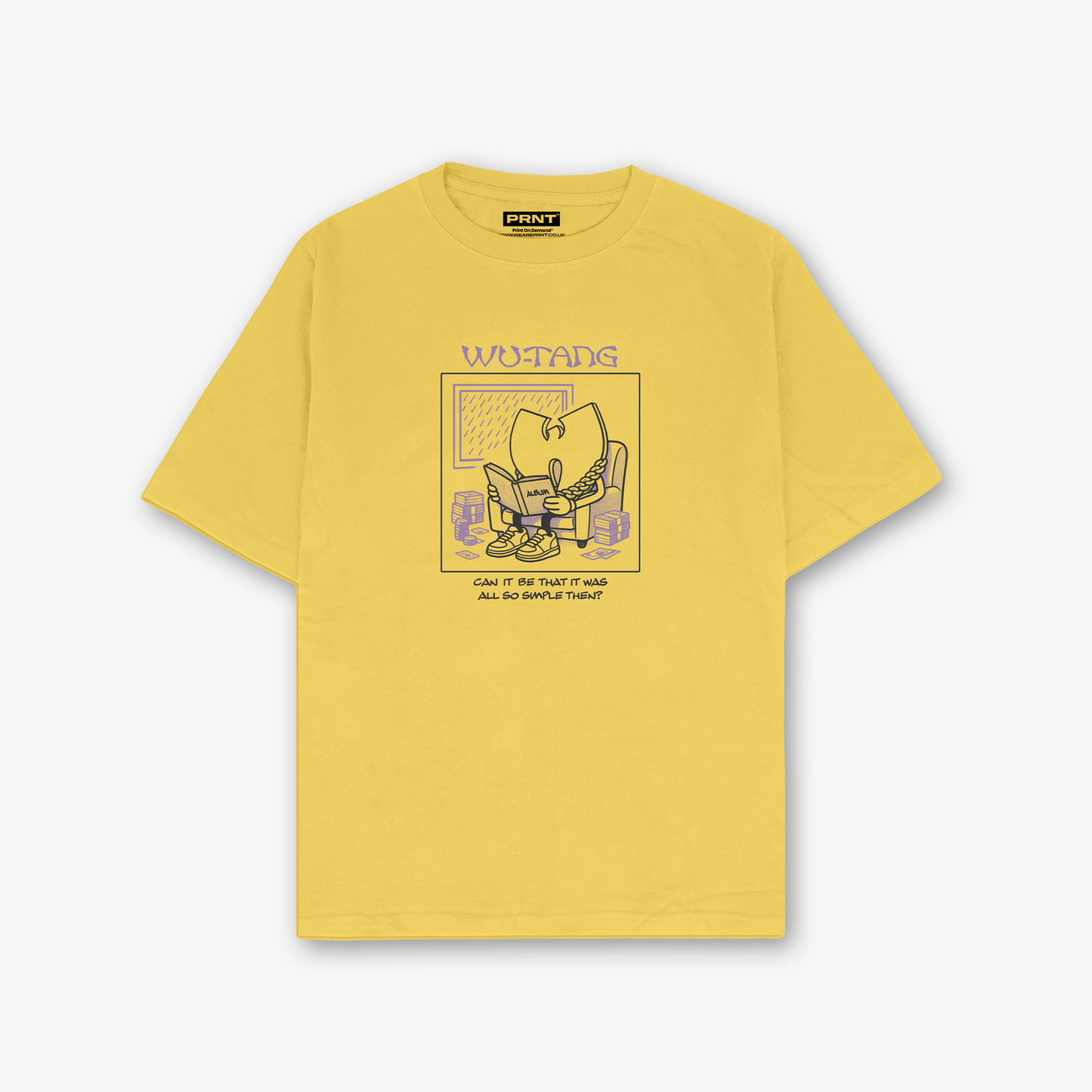 Wu-Tang Simple Cartoon Relaxed Fit T-Shirt