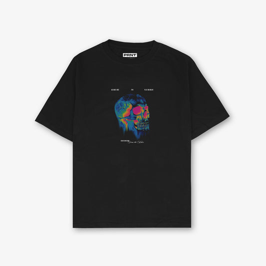Heatmap Skull Graphic T Shirt Front Print