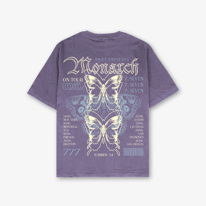 Monarch Tour Front And Back Print Washed T-Shirt
