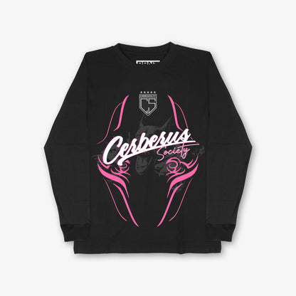 Cerberus Keeper Front And Back Print Longsleeve T-Shirt