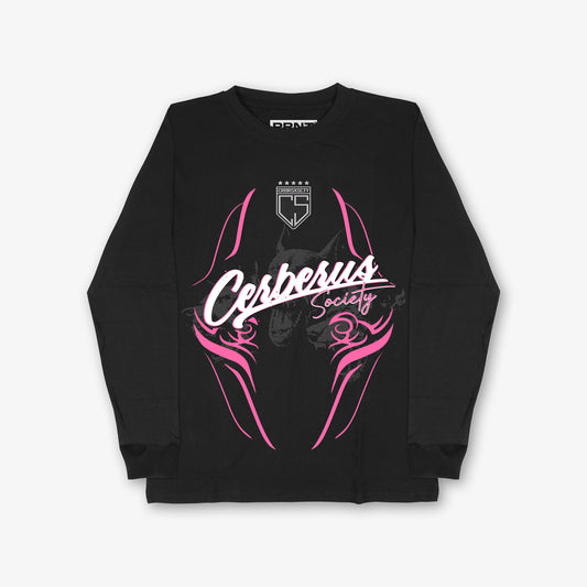 Cerberus Keeper Front And Back Print Longsleeve T-Shirt