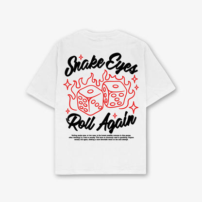 Snake Eyes Front And Back Print Oversized T-Shirt