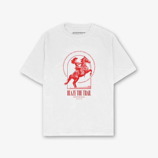 Blaze The Trail Front Print Relaxed T-Shirt