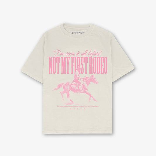 Not My First Rodeo Front Print Washed T-Shirt