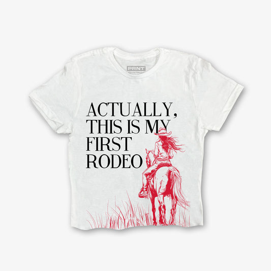 Rodeo Scenic Crop Front Print Crop T-Shirt