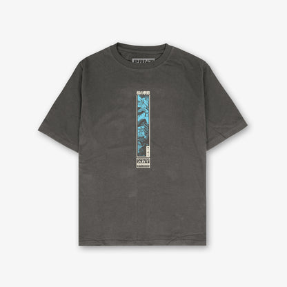 Vintage Geisha Front And Back Print Washed T-Shirt