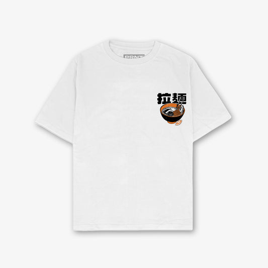 Ramen Woodblock Front And Back Print Relaxed T-Shirt