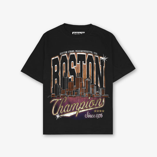 Boston Champions Front Print Relaxed T-Shirt