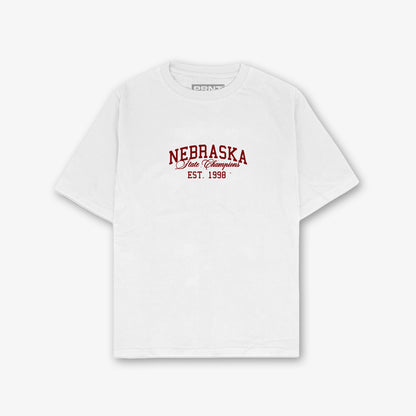 Nebraska Front And Back Print Relaxed T-Shirt