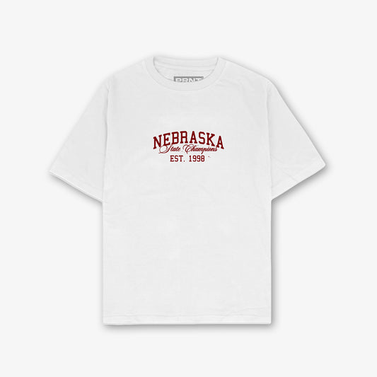 Nebraska Front And Back Print Relaxed T-Shirt