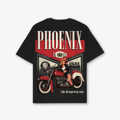 Pheonix Motors Front And Back Print Oversized T-Shirt