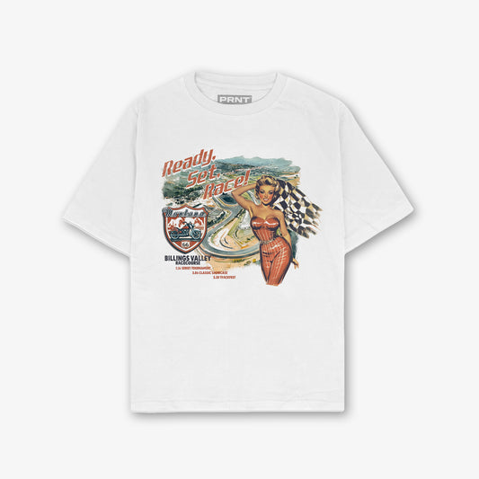 Montana Racecourse Front Print Relaxed T-Shirt