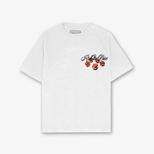 Roll The Dice Usa Front And Back Print Oversized T-Shirt