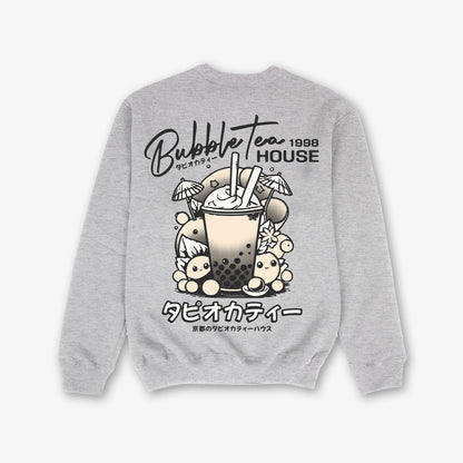 Bubble Tea House Front And Back Print Sweatshirt