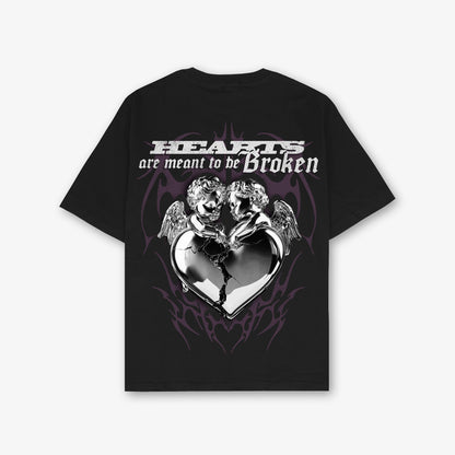 Tribal Heart Front And Back Print Relaxed T-Shirt