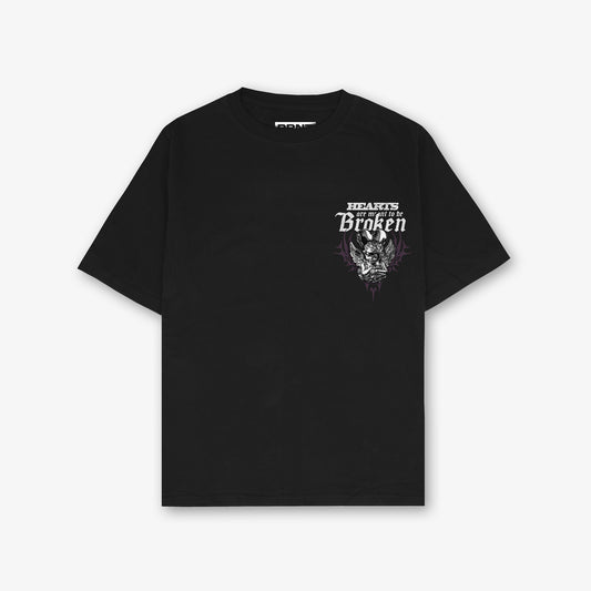 Tribal Heart Front And Back Print Relaxed T-Shirt