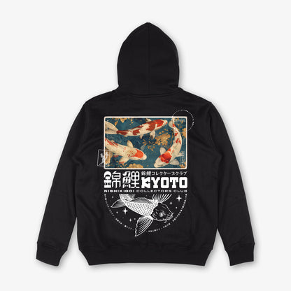 Kyoto Koi Club Front And Back Print Hood