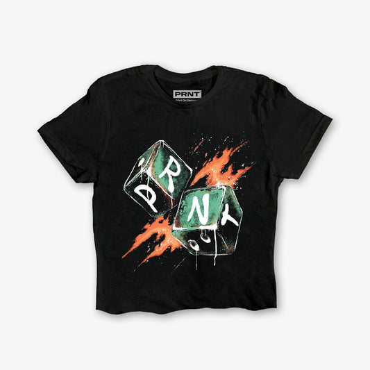 Arizona Dice Front Print WW Crop T-Shirt