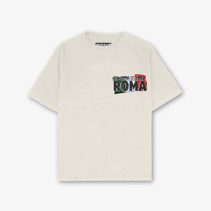 Roma Front And Back Print Washed T-shirt