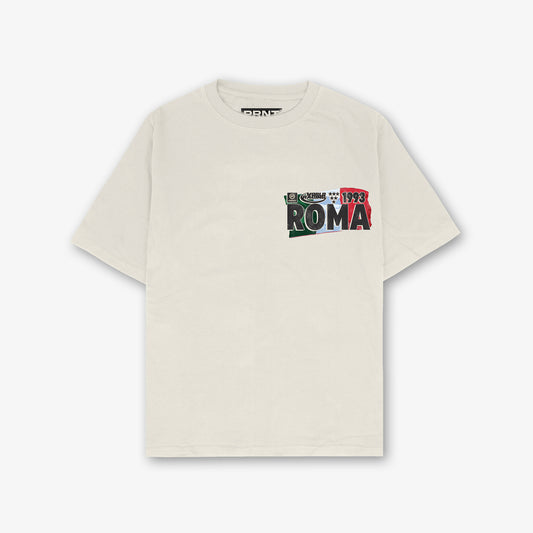 Roma Front And Back Print Washed T-shirt