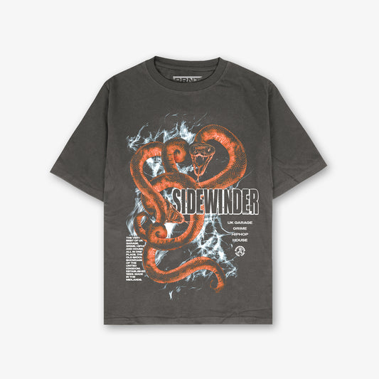 Sidewinder Snake Front Print Washed T-shirt